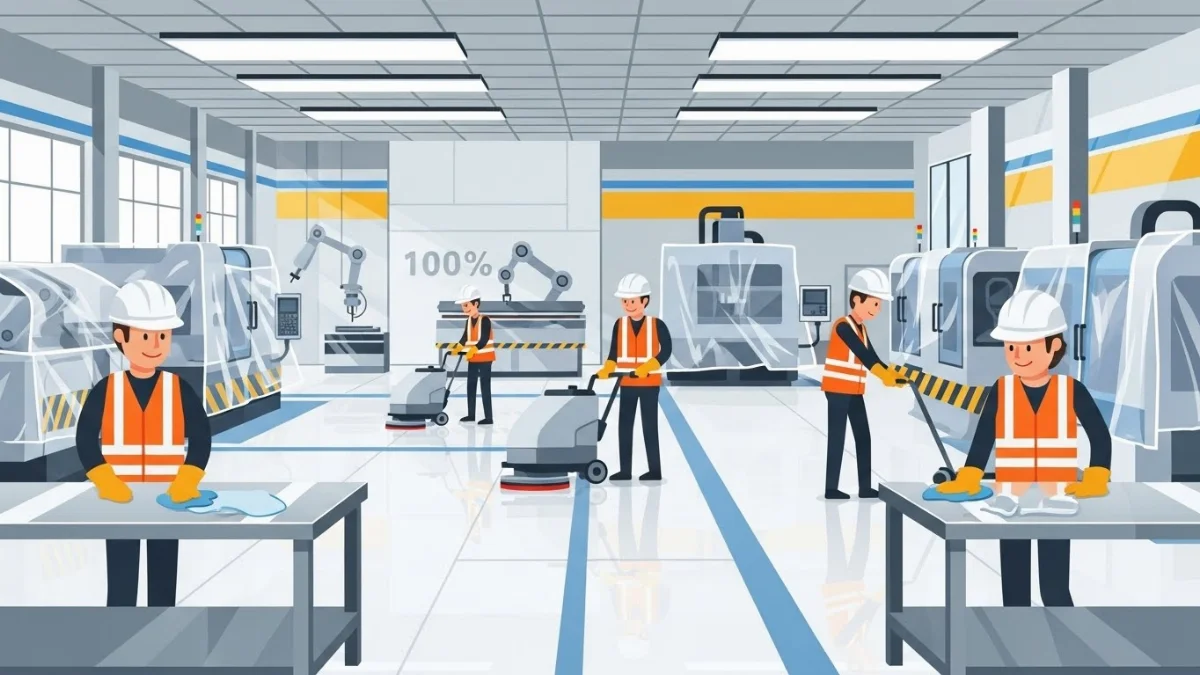 Quy trình vệ sinh công nghiệp nhà xưởng hiệu quả