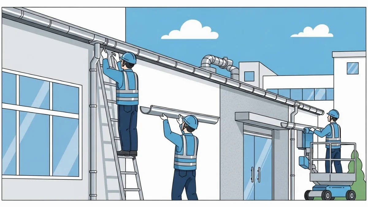 Công tác tháo dỡ mái tôn cũ của nhà xưởng trước khi lợp mới