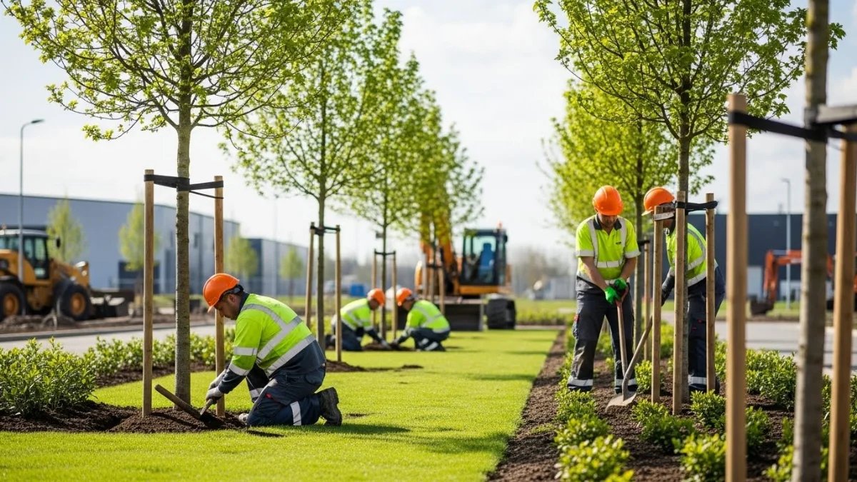 Chăm sóc cây xanh khu công nghiệp tạo cảnh quan xanh mát