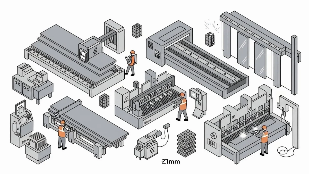 Xưởng gia công thép công nghiệp quy mô lớn và hiện đại