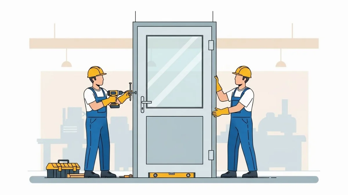 Hệ thống cửa nhựa lõi thép cách âm cách nhiệt trong sản xuất