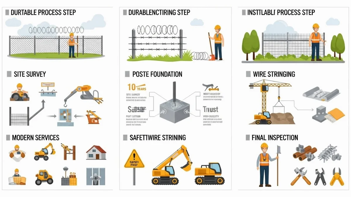 Lựa chọn công ty thi công hàng rào kẽm gai uy tín cho khu công nghiệp