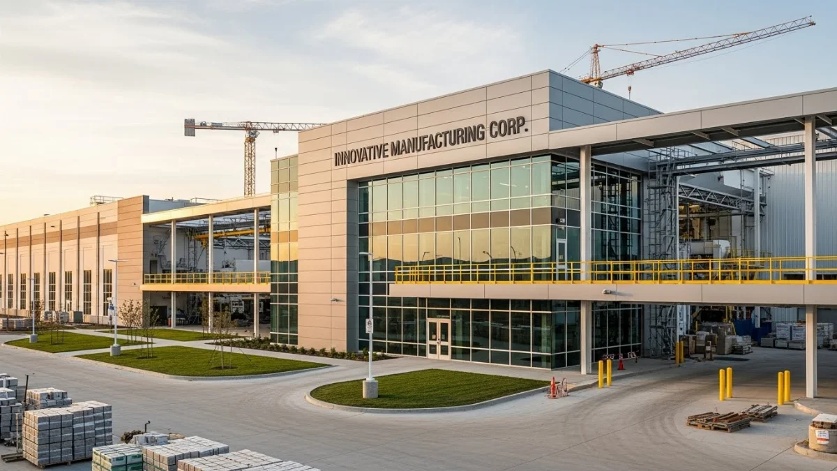 Mẫu phối cảnh 3D nhà xưởng công nghiệp hiện đại và trực quan