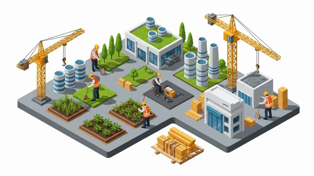 Thiết kế cảnh quan xanh bền vững cho khu công nghiệp