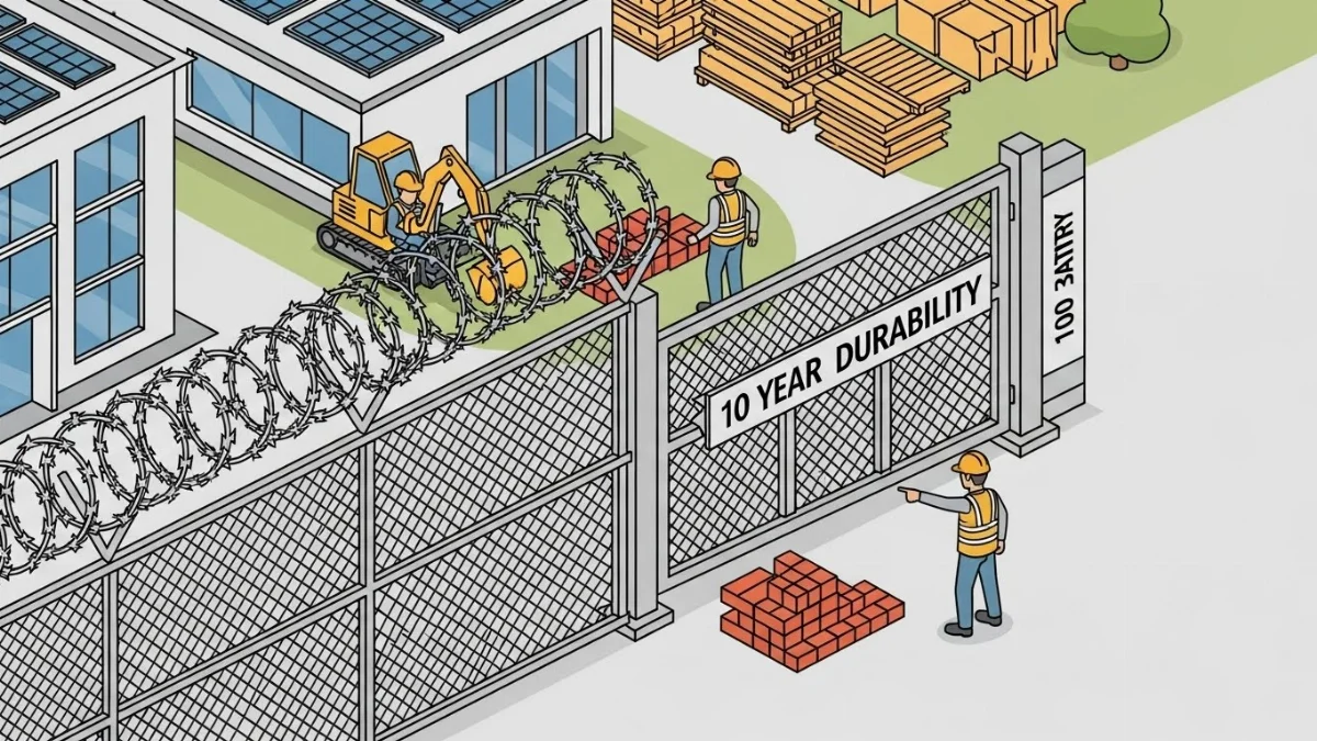 Quy trình lắp đặt hàng rào kẽm gai khu công nghiệp đúng kỹ thuật