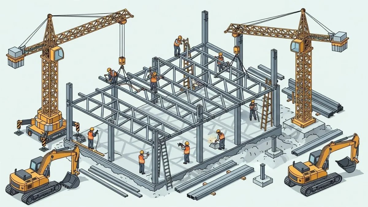 Kết cấu thép mạ kẽm chất lượng cao cho nhà xưởng công nghiệp