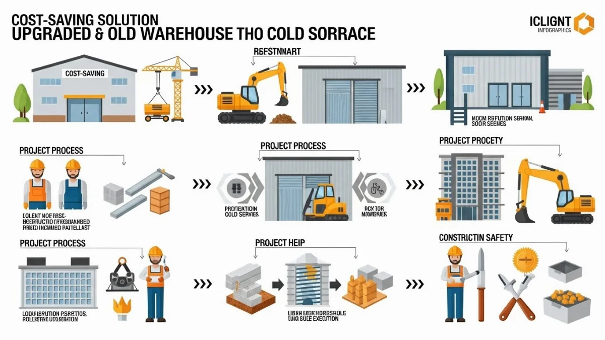 Thi công lắp đặt tấm Panel PU cách nhiệt cho kho lạnh công nghiệp