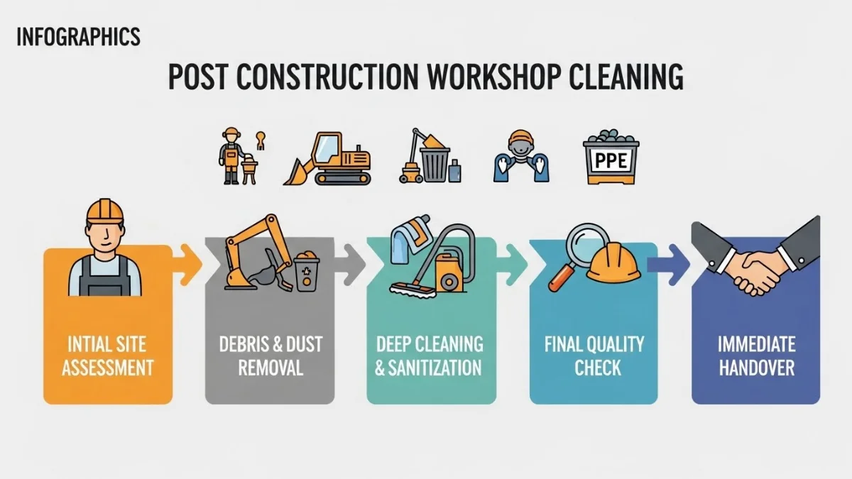 Dịch vụ làm sạch nhà xưởng bàn giao ngay