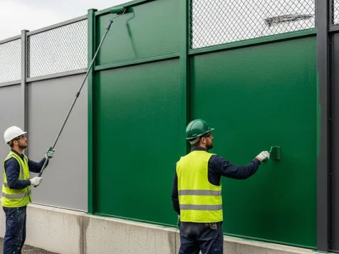Sơn tường rào khu công nghiệp – Chống rong rêu, bền màu 5 năm